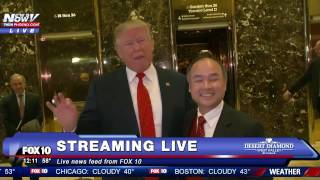 WATCH Donald Trump Meets With SoftBank Chairman Masayoshi Son  FNN [upl. by Nayk]