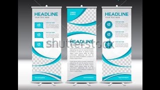 How to Design Roll up banner in Coreldraw standy tutorials [upl. by Nnairrek]