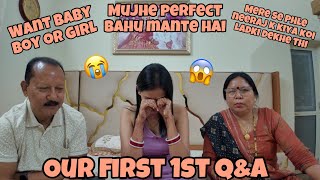 QampA with inlaws 😱 Papa k answer ne emotional kar diya 😭❤️  Varsha Thapa [upl. by Werdnael]