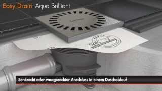 Easy Drain  Aqua Brilliant  Bodenablauf Einbau Deutsch [upl. by Tito]