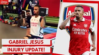 ON THE COMEBACK TRAIL  Gabriel Jesus Posts Encouraging Injury Update As Arsenal Star Off Crutches [upl. by Dryfoos]