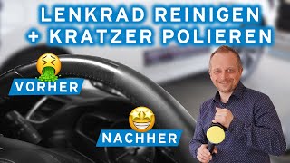 Schnelle amp Einfache Lenkrad Reinigung  Kratzer im Lack richtig polieren 37 Frag Schuster [upl. by Ahsasal]