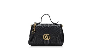 Gucci GG Marmont Small Top Handle Bag Black [upl. by Yumuk]