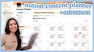 how to use notion 💻💡 content calendar notion tutorial  free template for content creators [upl. by Ojeitak]