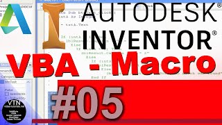 AutoDesk INVENTOR VBA 05  Sample Program [upl. by Narol]