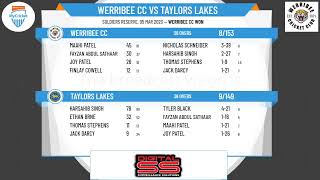 VTCA  Kookaburra SportsWringe U18 Shield Div 1  GRAND FINAL  Werribee CC v Taylors Lakes [upl. by Kannav]