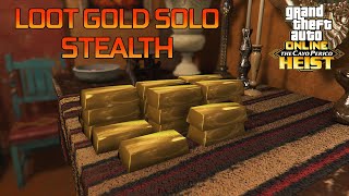 CAYO PERICO How to Loot Gold SOLO in Stealth Approach  GTA Online Secondary Target Trick [upl. by Nissie]