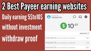 payeer earning sites  payeer account daily earning 5 to 10 without investment [upl. by Einniw]