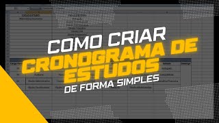 Cronograma de Estudos Para Concursos  Simples [upl. by Hsirap]