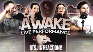 Jin of BTS quotAwake Livequot Reaction  We’re at a loss for words… except for “WOW” 😮😅👏🏻  Couples React [upl. by Ahsillek]