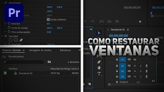 Como RESTAURAR las VENTANAS por DEFECTO  Premiere Pro Tutorial [upl. by Ahsiak898]