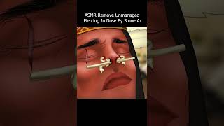 ASMR Retirar un piercing infectado problemático en la nariz satisfying shorts trending [upl. by Endres]