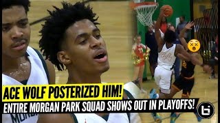 Adam Miller POSTERIZES DEFENDER ACE WOLF and Morgan Park SHOW OUT in State Tournament [upl. by Ambler]