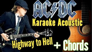 ACDC  Highway to Hell Karaoke Acoustic Guitar and Easy Chordskaraoke acoustickaraoke chords [upl. by Aleksandr]