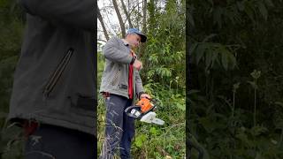 STIHL  MS 180 запуск на холодну [upl. by Nibot37]