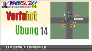 Vorfahrt Übungsaufgabe 14  Trainiere dein Wissen über die Vorfahrt  Lösungsweg genau erklärt [upl. by Garey564]