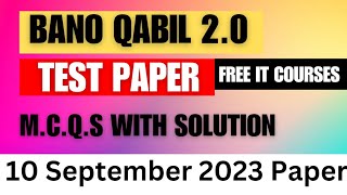 Bano qabil test ll bano qabil test preparation ll Bano qabil 20 Test Answer 2023 [upl. by Seni204]