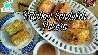 Rainbow Sandwich PakoraBread Pakora Banane Ka TarikaSandwich Pakora Recipe In UrduIftar Recipe [upl. by Lapham]