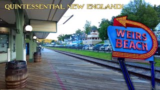 WEIRS BEACH  Awesome Historic New Hampshire Tourist Town  Arcades amp Food Vlog  NEX 09 [upl. by Joeann]