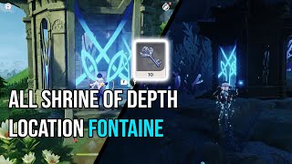 All 10 Shrine of depth Location Fontaine  Genshin Impact [upl. by Tihom]