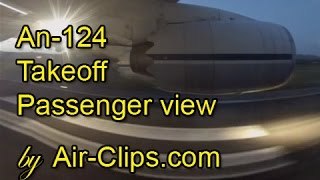 Antonov 124 full takeoff FROM INSIDE  AMAZING VIEW By AirClips [upl. by Nireil]