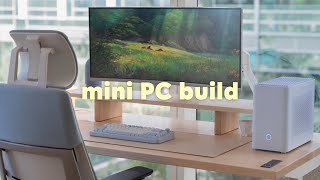 Mini PC Build  Aesthetic Home Office Minimalist Style Setup [upl. by Anizor]