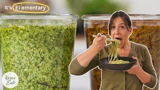 How to Make Simple Pesto Sauce  Allrecipescom [upl. by Dorolice46]