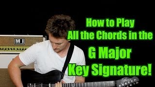 How to Play all the Chords in G Major Key Signature Triads Diatonic [upl. by Lemay]