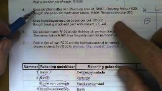 Vraag 1 Rekening gedebiteer en rekening gekrediteer deur Kobus Conradie [upl. by Dilan]