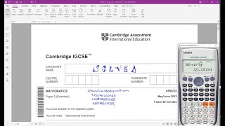 058022MJ23  CAMBRIDGE IGCSE EXTENDED MATHEMATICS MAYJUNE 2023 Paper 22 [upl. by Christa53]