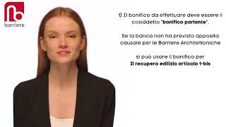 Come effettuare Bonifico per Bonus 75 Barriere Architettoniche [upl. by Tien]