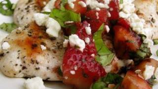 Pan Seared Chicken with Strawberries amp Balsamic Glaze Recipe [upl. by Lalaj]