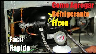 Como Cargar Gas A Un Refrigerador Simple [upl. by Einahpit]