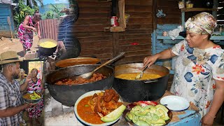 Comida Dominicana del Campo Chenchen Plato tipico del sur de Republica dominicana [upl. by Ralyks]