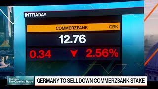 Commerzbank German Government to Cut Stake in Lender Following Shares Rally [upl. by Enileoj]