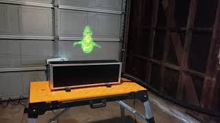 Slimer Ghost Hologram Projected On A Fog Machine [upl. by Raycher]