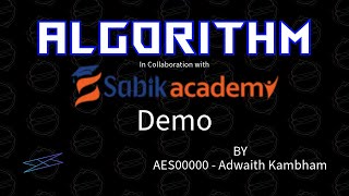 Demo for Sabik Academy by ALGORITHM EduSpace [upl. by Eggleston485]