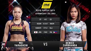 Denice Zamboanga vs Mei Yamaguchi  Full Fight Replay [upl. by Gnah953]