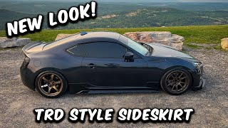 BEST TRD STYLE SIDE SKIRT FOR YOUR BRZ FRS  Super Easy Install Bayson R [upl. by Annazus528]