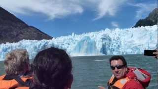 Gigantic Iceberg WaveLAGUNA SAN RAFAEL CHILE [upl. by Aowda]