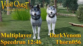 WolfQuest AE Multiplayer Speedrun 1246 [upl. by Dnalram]