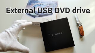 Unboxing And Review Of The Gembird External USB DVD drive [upl. by Halyahs]