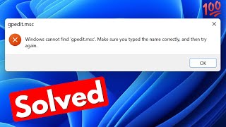 2023 FIX Group Policy Editor Not Found Windows 11  Enable Gpedit [upl. by Yajnas208]