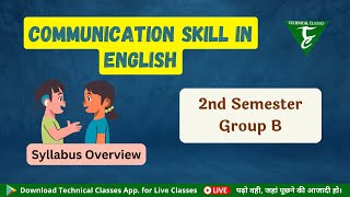 Communication Skill in English Syllabus Overview  2nd Semester GroupB  SBTE Bihar Polytechnic [upl. by Eugor576]