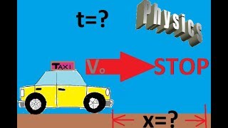 Car coasting to a stop Find distance and time Chaffey College Kinematics Physics 44 [upl. by Latsryc]