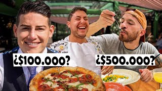 ¿Cuánto CUESTA COMER en el restaurante de JAMES RODRIGUEZ😮🍝🇨🇴 [upl. by Tillfourd]