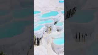 Pamukkale Turkey Exploring the Breathtaking Cotton Castle turkey travel waterfall nature [upl. by Kerad]