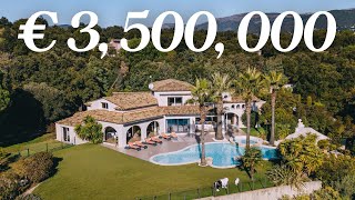 Touring a €3500000 luxury neoprovencal property on the French Riviera 20km from Cannes [upl. by Graehme]