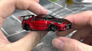 FirstLook Ignition Model RESIN LBWorks Nissan GTR R35 type 2 Red w VR38 amp DIECAST PANDEM R35 GTR [upl. by Atteuqahs]