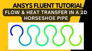 Flow amp Heat Transfer From 2D Horseshoe Pipe  ANSYS Fluent Tutorial  Heat From LiBattery Pack CFD [upl. by Eenert]